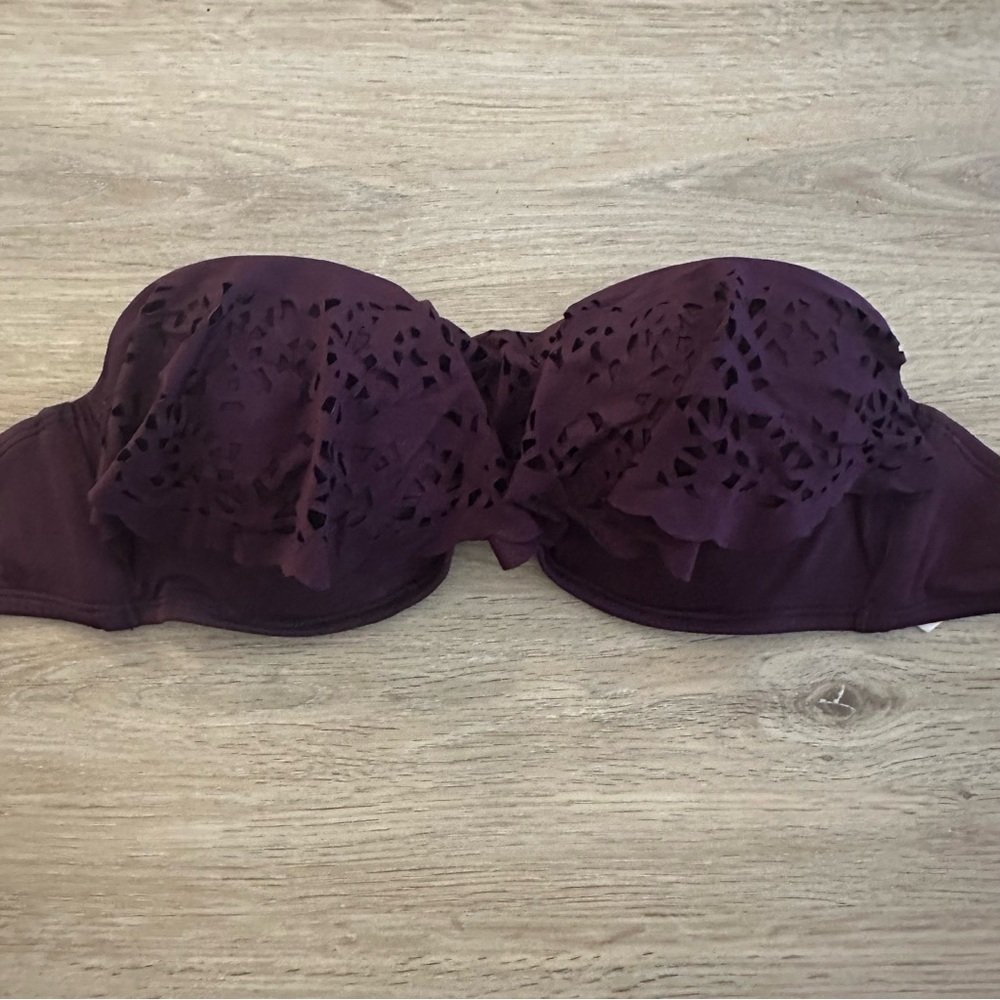 Laundry By Shelli Segal Purple Bikini Top